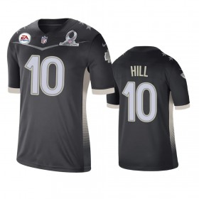 Maillot Homme Kansas City Chiefs Tyreek Hill 10 Game Anthracite 2021 AFC Pro Bowl